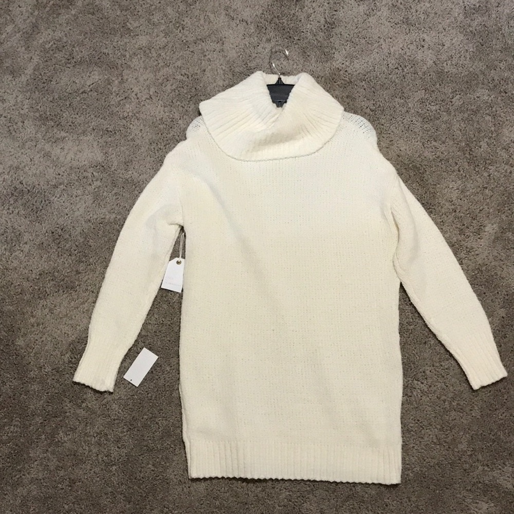Turtle neck sweater dress